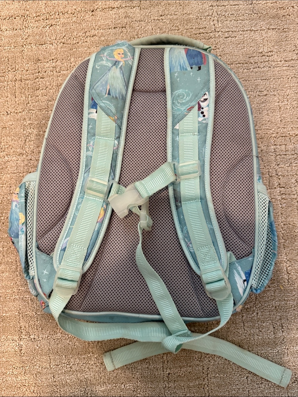 Pottery Barn Kids Mackenzie Aqua Disney Frozen backpack, size small - Picture 2 of 8